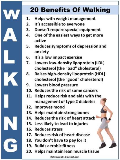 20 benefits of walking